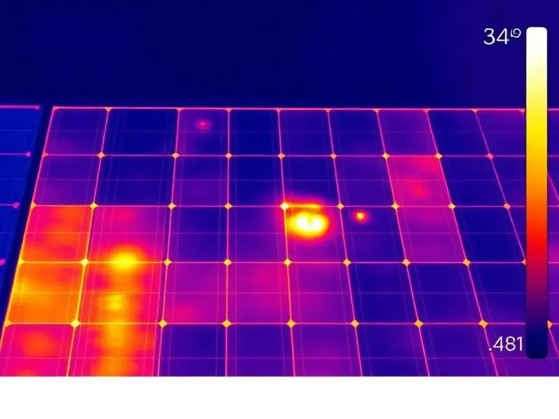 Termografisk bild av solpaneler