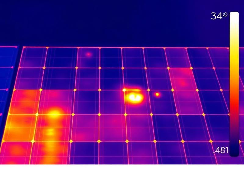 Termografisk bild av solpaneler